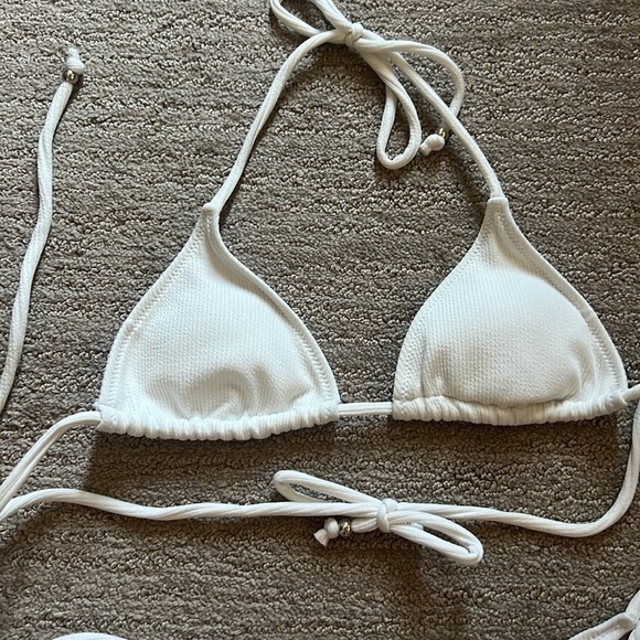 White ribbed bikini size small - Picture 3 of 5